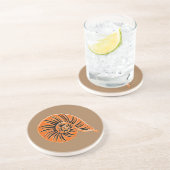 シャークアイシェルサンドストーン飲み物用コースター コースター (側面)