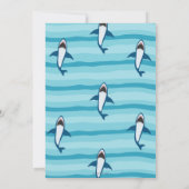 シャークアタックバースデーパーティーシャークボーイズプールパーティー 招待状 (裏面)