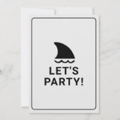 シャークアタックバースデープールパーティの招待状 招待状 (裏面)