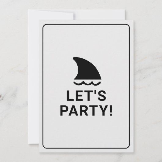 シャークアタックバースデープールパーティの招待状 招待状 (裏面)