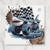 シャークアタックモンスタートラック誕生日バッシュウェルカム フェイバータグ (裏面)