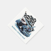 シャークアタックモンスタートラック誕生日バッシュ スタンダードカクテルナプキン (角)