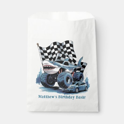 シャークアタックモンスタートラック誕生日バッシュ フェイバーバッグ (正面)