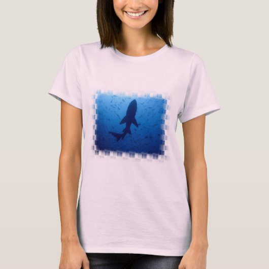 シャークアタックレディース長袖Tシャツ Tシャツ (正面)