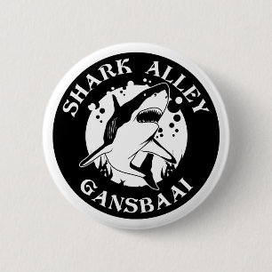 シャークアリー – Gansbaai Shark Scuba Diving 缶バッジ