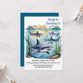 シャークアンダーザシーボーイ誕生日 招待状