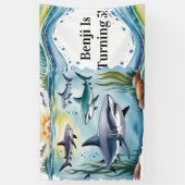 シャークアンダーザシーボーイ誕生日 横断幕 (縦)