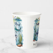 シャークアンダーザシーボーイ誕生日 紙コップ (右)