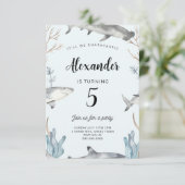 シャークアンダーザシー誕生日招待状キッズ 招待状 (スタンド正面)