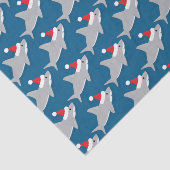 シャークインサンタハットクリスマスホリデーティッシュペーパー 薄葉紙 (詳細)