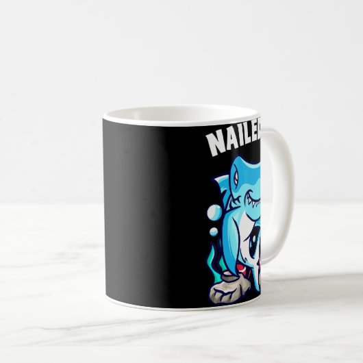 シャークインスパイアシャーク関連のシャークデザイン3 コーヒーマグカップ (正面右)