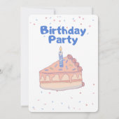 シャークウィズ誕生日バロ子供の誕生日招待状 招待状 (裏面)