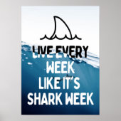シャークウィークやる気を起こさせる引用文 ポスター (正面)