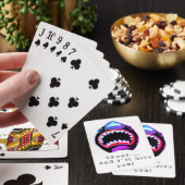 シャークウォーターカラーピンクパープルイラストレーション トランプ (インサイチュ)