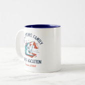 シャークカッコいいファミリー懇親会ビーチサマーバケーション ツートーンマグカップ (正面左)
