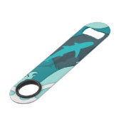 シャークカッコいい抽象芸術アートモノグラム スピード栓抜き (裏面アングル)