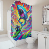 シャークカラフルアート シャワーカーテン (インサイチュ)