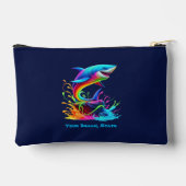 シャークカラフルスプラッシュジッパー付きパウチ アクセサリーポーチ (裏面)