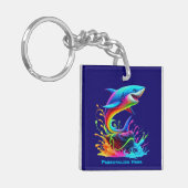 シャークカラフルスプラッシュ キーホルダー (正面左)