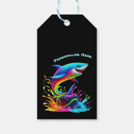 シャークカラフルスプラッシュ –  ギフトタグ