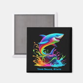 シャークカラフルスプラッシュ マグネット (正面/裏面)