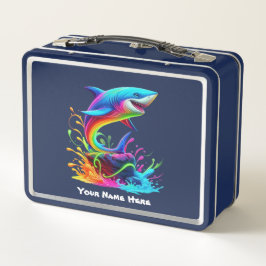 シャークカラフルスプラッシュ メタルランチボックス