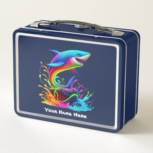 シャークカラフルスプラッシュ メタルランチボックス (裏面)