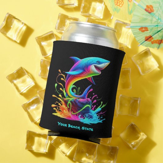 シャークカラフルスプラッシュ 缶クーラー (インサイチュ 夏)