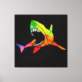 シャークカラフル キャンバスプリント