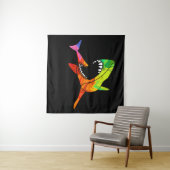 シャークカラフル タペストリー (インサイチュ(横))