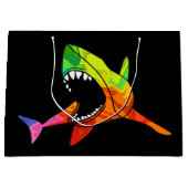 シャークカラフル ラージペーパーバッグ (正面)