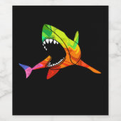 シャークカラフル ワインラベル (シングルラベル)