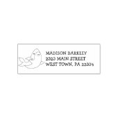 シャークキッズカワイイかわいい差出人住所スタンプ セルフインキングスタンプ (デザイン)