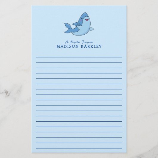 シャークキッドのかわいいかわいい文房具 便箋 (正面)