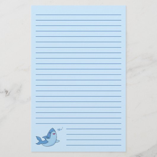 シャークキッドのかわいいかわいい文房具 便箋 (裏面)