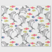 シャークキッドテーマ包装紙 ラッピングペーパー (フラット)