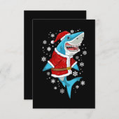 シャーククリスマスギフト少年たちキッズサンタシャルマスクリスマス サンキューカード (正面/裏面)