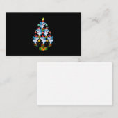 シャーククリスマスツリーオーナメントサンタおもしろいクリスマスPa エンクロージャーカード (正面/裏面)