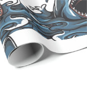 シャーククリスマスラッピング紙 ラッピングペーパー (ロールコーナー)