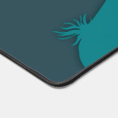 シャーククールと亀の抽象芸術アートブルー デスクマット (コーナー)