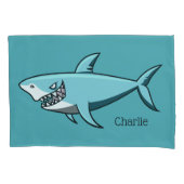 シャーククール名前をカスタムする枕 枕カバー (正面)