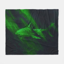 シャークグリーン 50 x 60 フリースブランケット