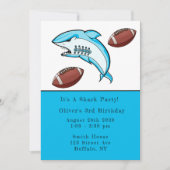 シャークサッカースポーツボーイ誕生日パーティーの招待 招待状 (正面)