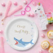 シャークサマーパーティースプラッシュ誕生日バッシュ ペーパープレート (パーティー)