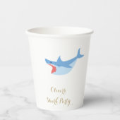 シャークサマーパーティースプラッシュ誕生日バッシュ 紙コップ (正面)