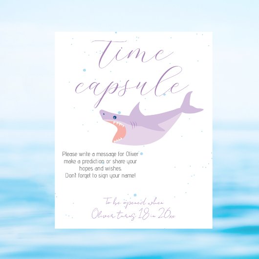 シャークサマーパーティープールと誕生日タイムカプセル ポスター