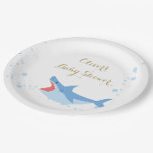 シャークサマーボーイ赤ちゃんシャワー ペーパープレート (アングル)