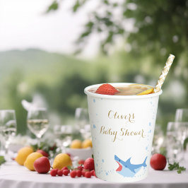 シャークサマーボーイ赤ちゃんシャワー 紙コップ