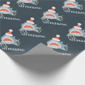 シャークサンタのピーク海軍クリスマスホリデー ラッピングペーパー (角)