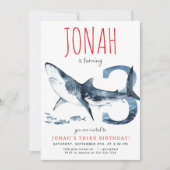 シャークサード誕生日招待状 招待状 (正面)